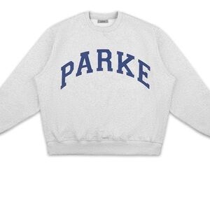 Parke gray sweatshirt without the mock neck!